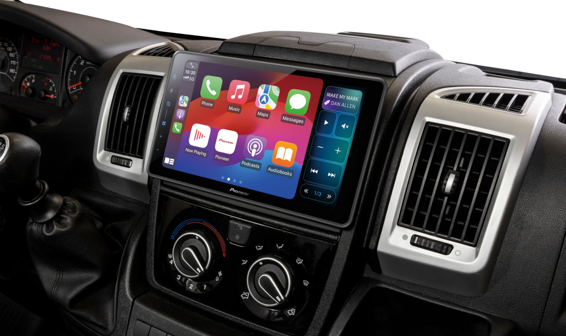 Pioneer SPH-EVO-98DAB-C-D7 Campernavigatie Ford Transit 9 inch draadloos Apple Carplay en Android Auto
