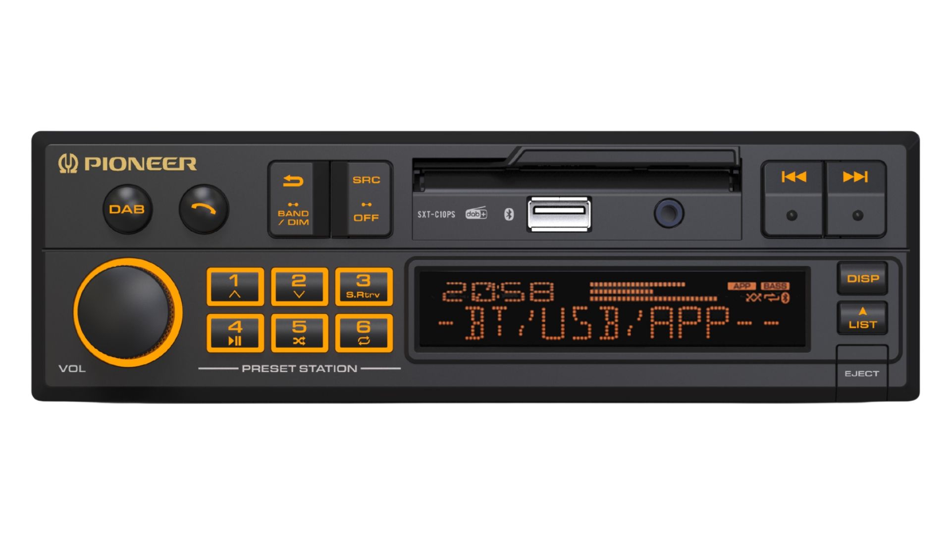 0198f0b3b612721997cf63f49edc9bd2_1920x1920 Pioneer Autoradio SXT-C10PS 1 DIN Retrotype met DAB+ en Bluetooth®
