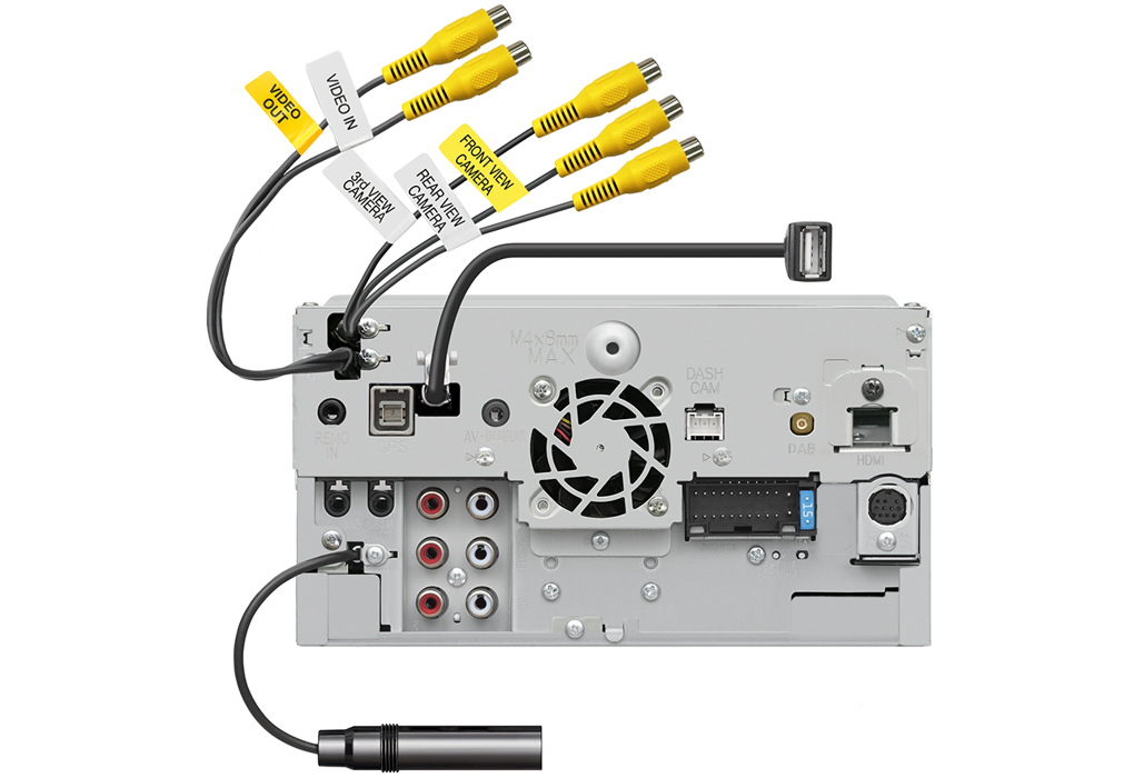 Kenwood DNR992RVS Campernavigatie 10.1 inch met uitgebreide smartphone connecties en digitale radio DAB+