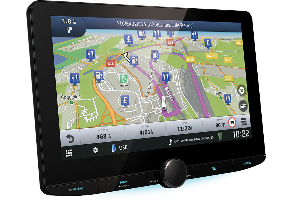 Kenwood DNR992RVS Camper /Truck draadloos Apple Carplay een Android Auto 10.1 inch HD scherm