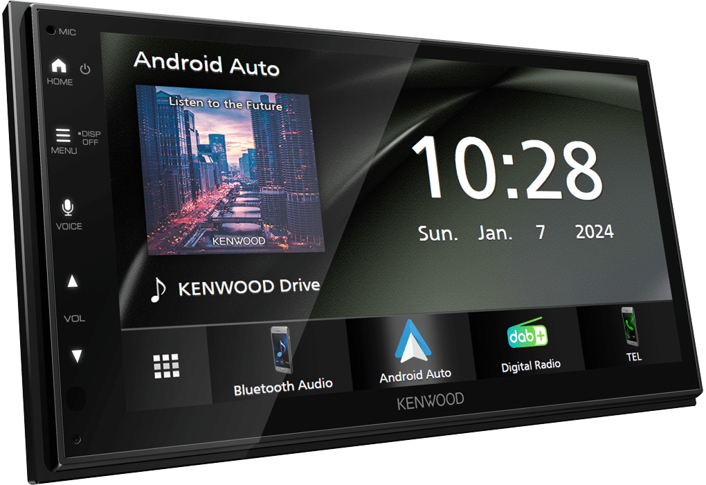 Kenwood DMX5203DABS Multimediasysteem 6.8 inch ondersteunt Apple Car Play en Android Auto