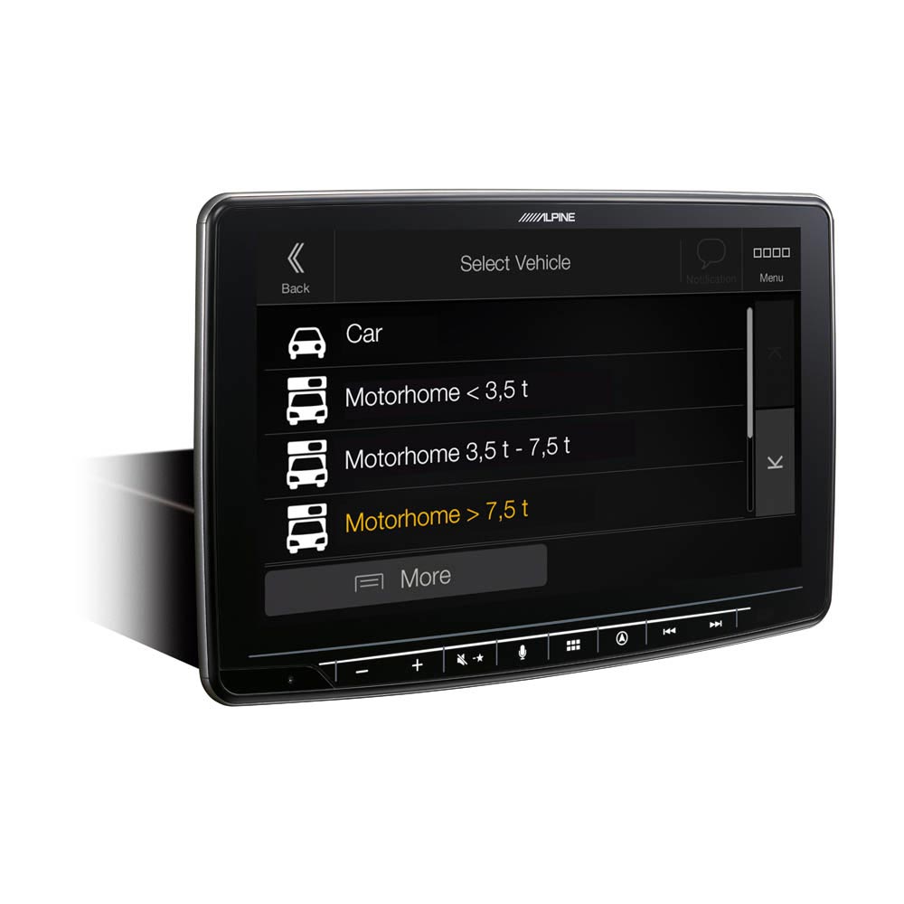 APINEF904DC_02-2 Alpine INE-F904TRA camper navigatieset voor Ford Transit vanaf 2018