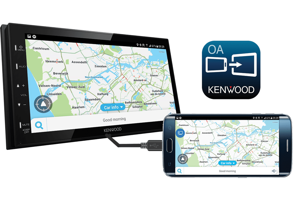 Multimediasysteem DMXBT 6.8 inch ondersteunt Android USB Mirroring