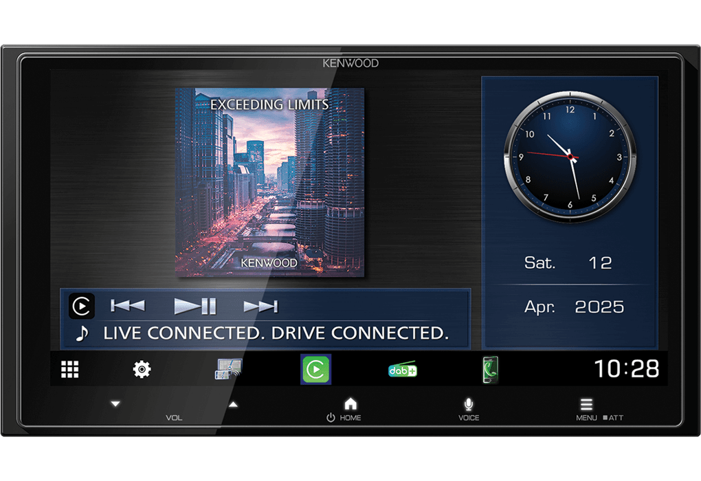 Kenwood DMX7525DABS Multimediasysteem 6.92 inch draadloos en bekabeld Apple Car Play en Android Auto