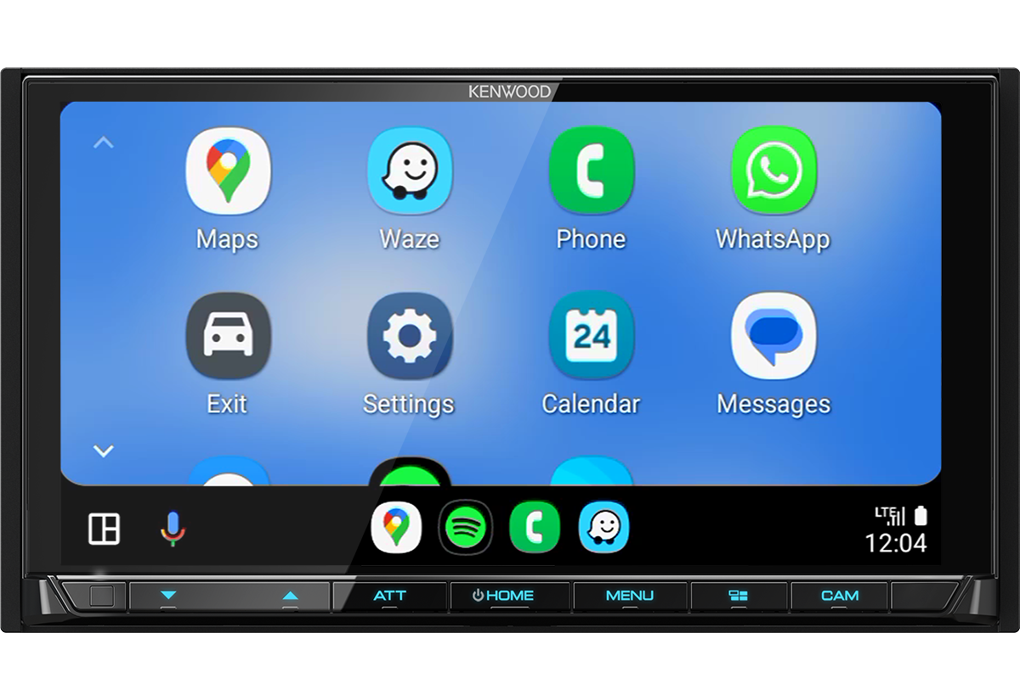Kenwood DMX8021DABS draadloos Apple Carplay een Android Auto 9 inch capacitief scherm