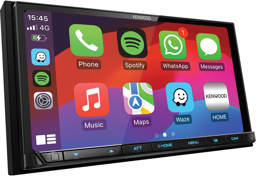 Kenwood DMX8021DABS draadloos Apple Carplay een Android Auto 9 inch capacitief scherm