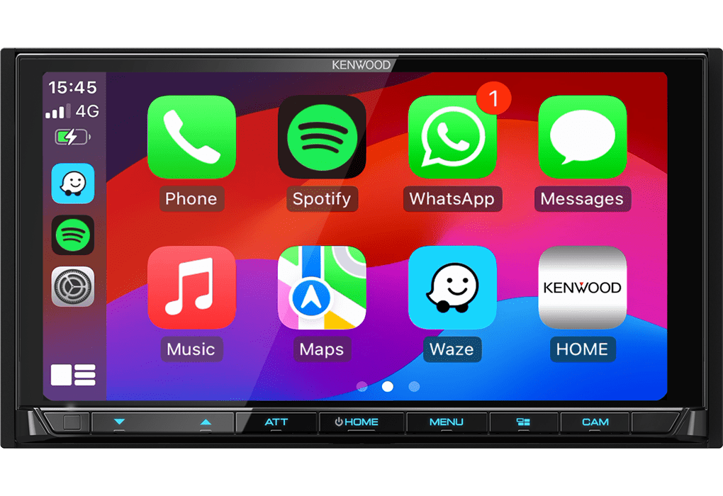 Kenwood DMX8021DABS draadloos Apple Carplay een Android Auto 9 inch capacitief scherm