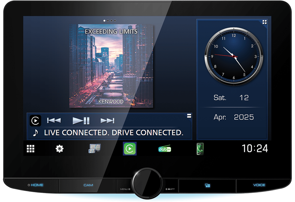 Kenwood DMX9724XDS draadloos Apple Carplay een Android Auto 10.1 inch HD scherm