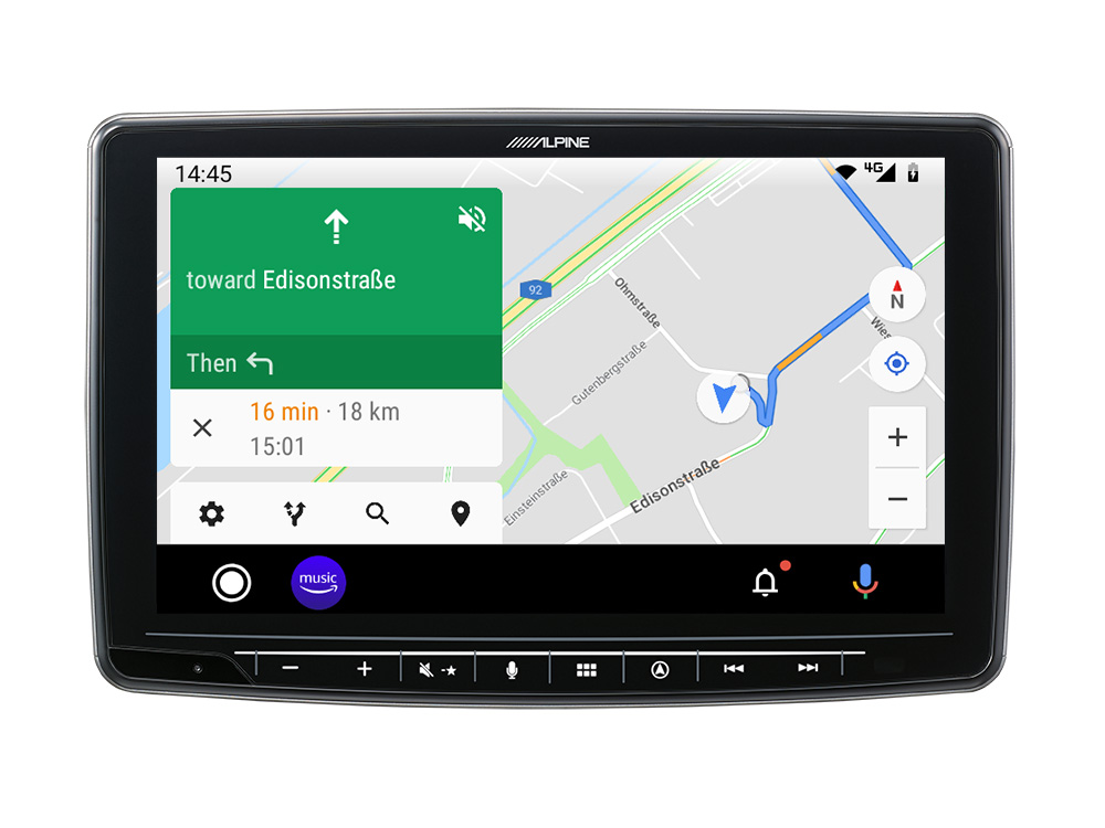 INE-F904D_Android-Auto-Map-Amazon-Music ALPINE INE-F904D 1 DIN 9" multimedia toestel Apple Carplay en Android Auto compatibel CAR AUDIO LIMBURG