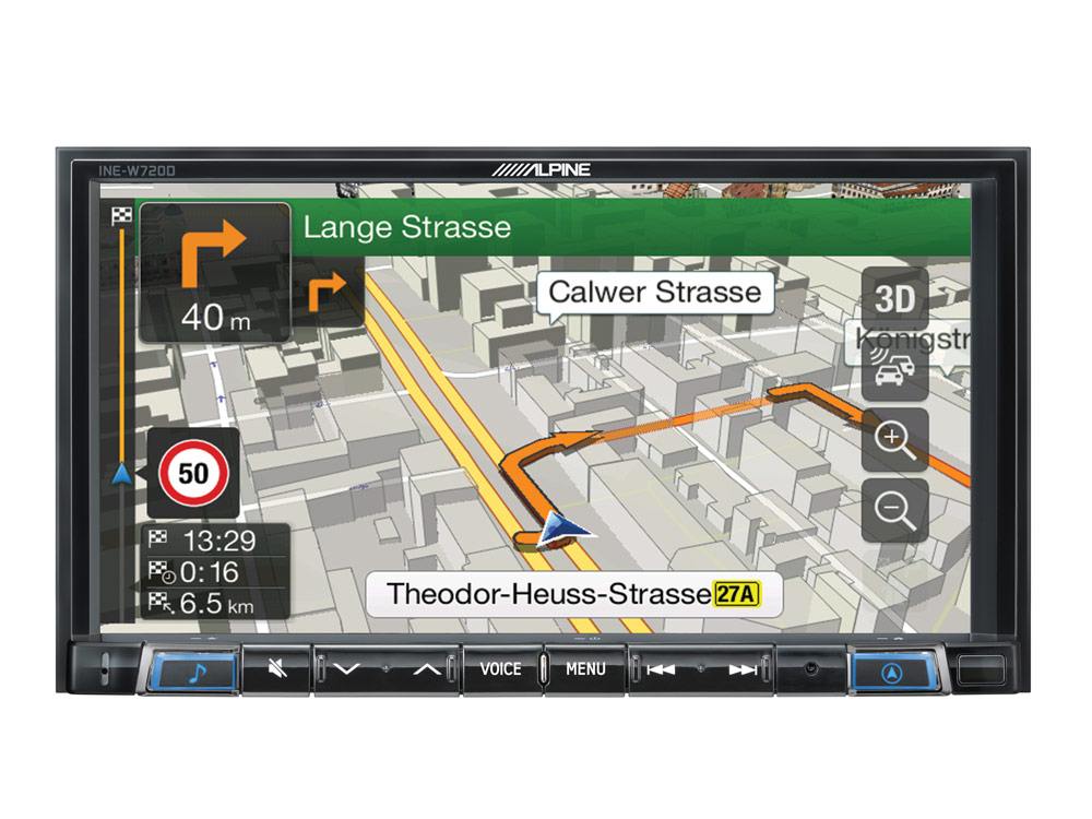 Navigation-3D-Map_INE-W720D ALPINE INE-W720D 2 DIN 7" multimedia toestel Apple Carplay en Android Auto compatibel CAR AUDIO LIMBURG