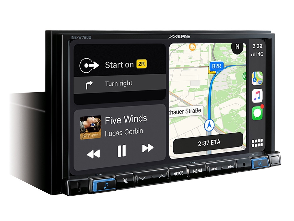 Navigation-System_INE-W720D_Music-Online-Navigation-Split-Screen LPINE INE-W720D incl kit 2 DIN 7" multimedia toestel Apple Carplay en Android Auto compatibel CAR AUDIO LIMBURG