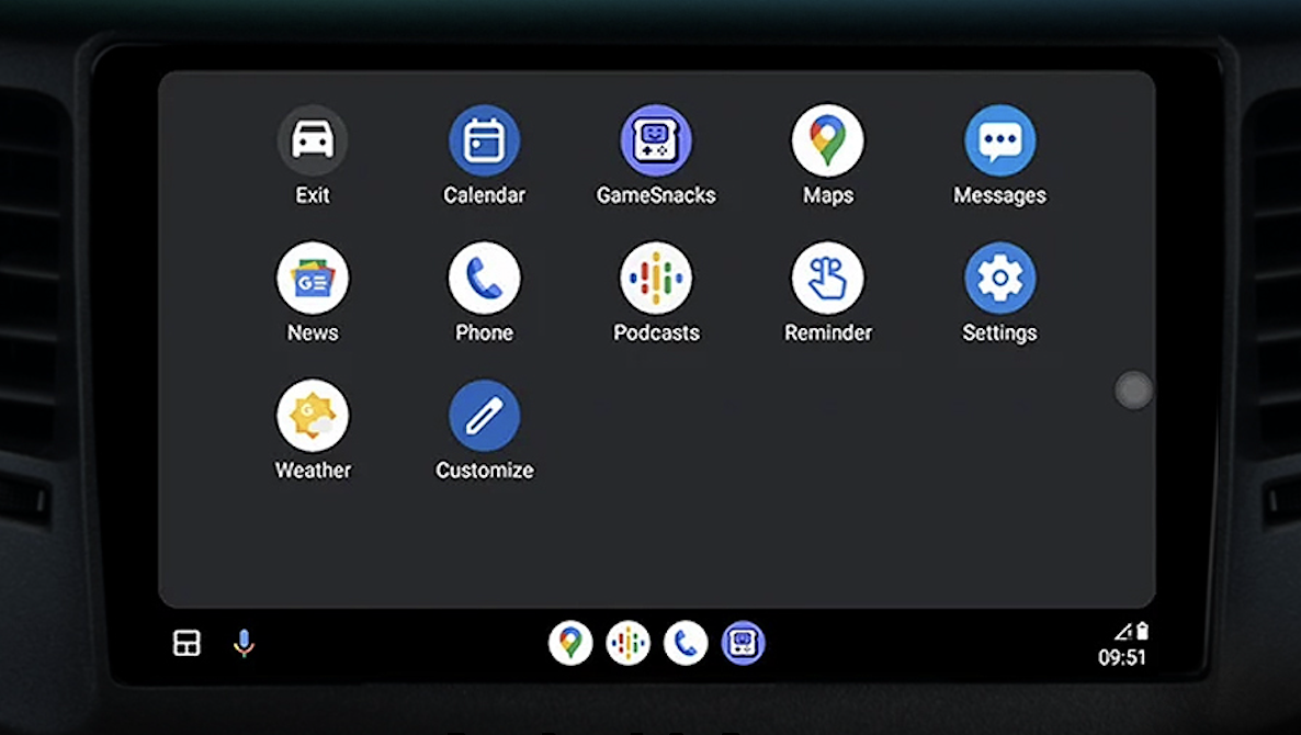 Weergave Android Auto functie op multimediasysteem