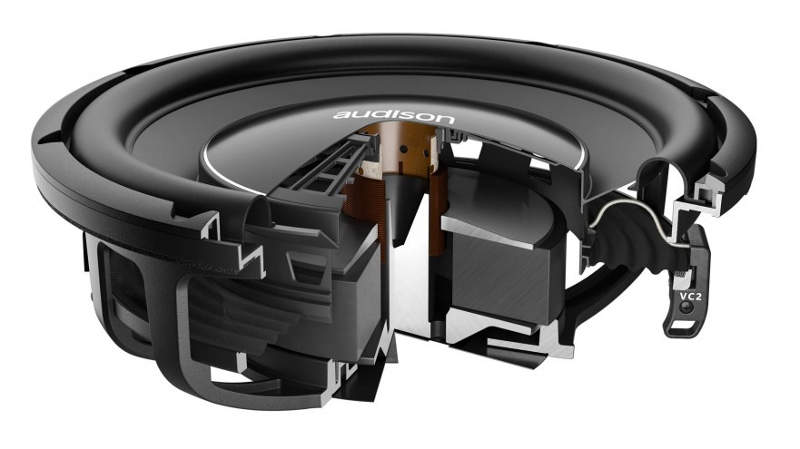audison-av-12-d2-ii-5 subwoofer piekvermogen 550W 2+2 Ohm 300mm