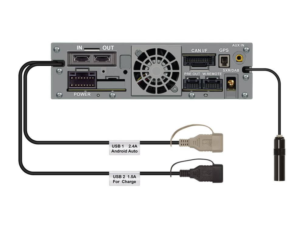 iLX-F905D_Media-Receiver_Rear ALPINE ILX-905D 1 en 2 DIN multimedia toestel Apple Carplay en Android Auto compatibel CAR AUDIO LIMBURG